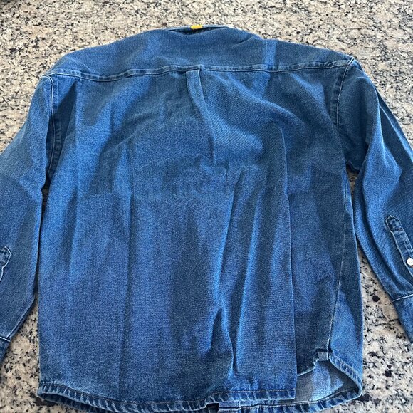 YELLOW LABEL DENIM OVERSHIRT BLUE MEDIUM - Picture 3 of 4